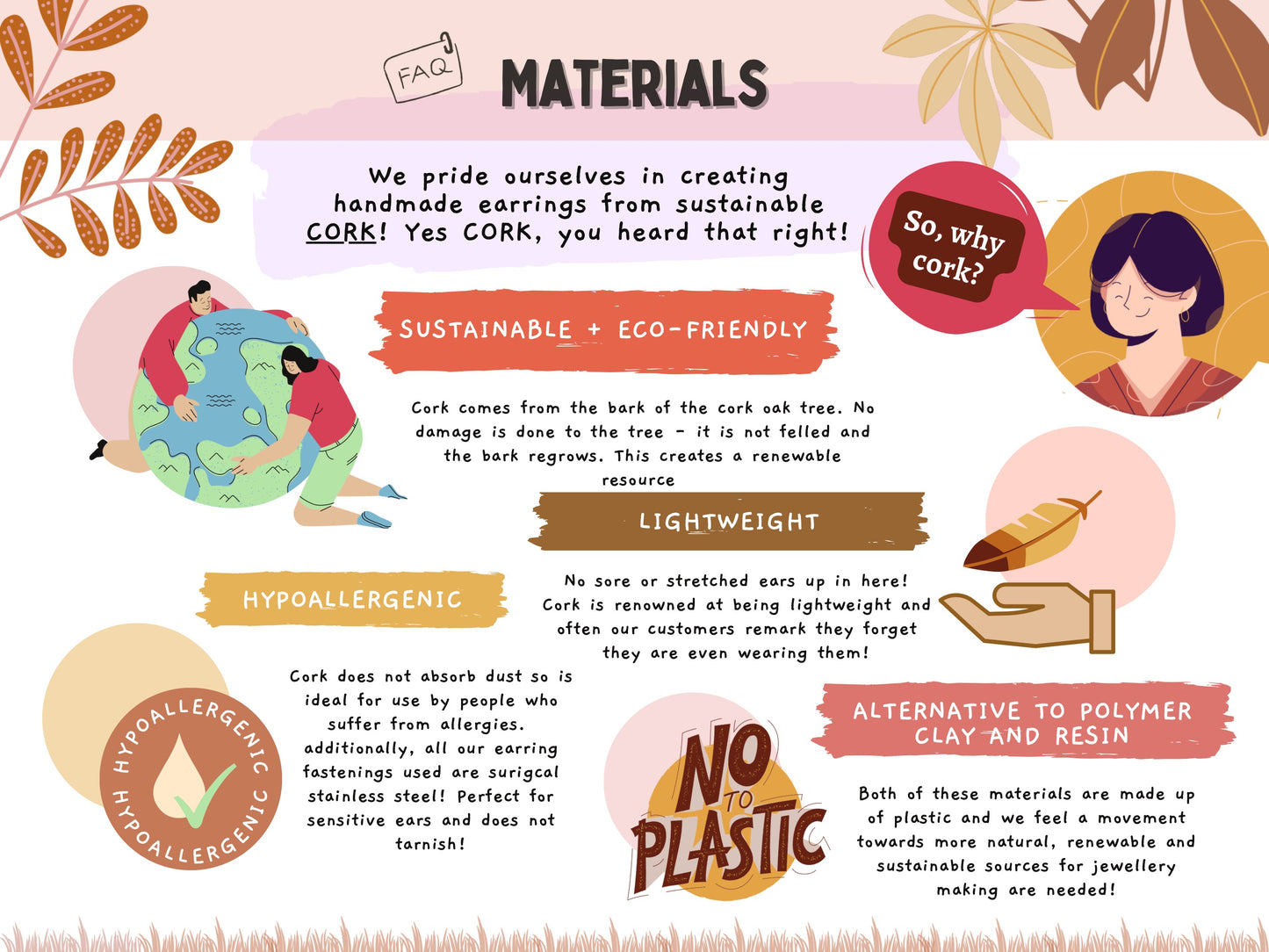 Infographic highlighting facts about cork