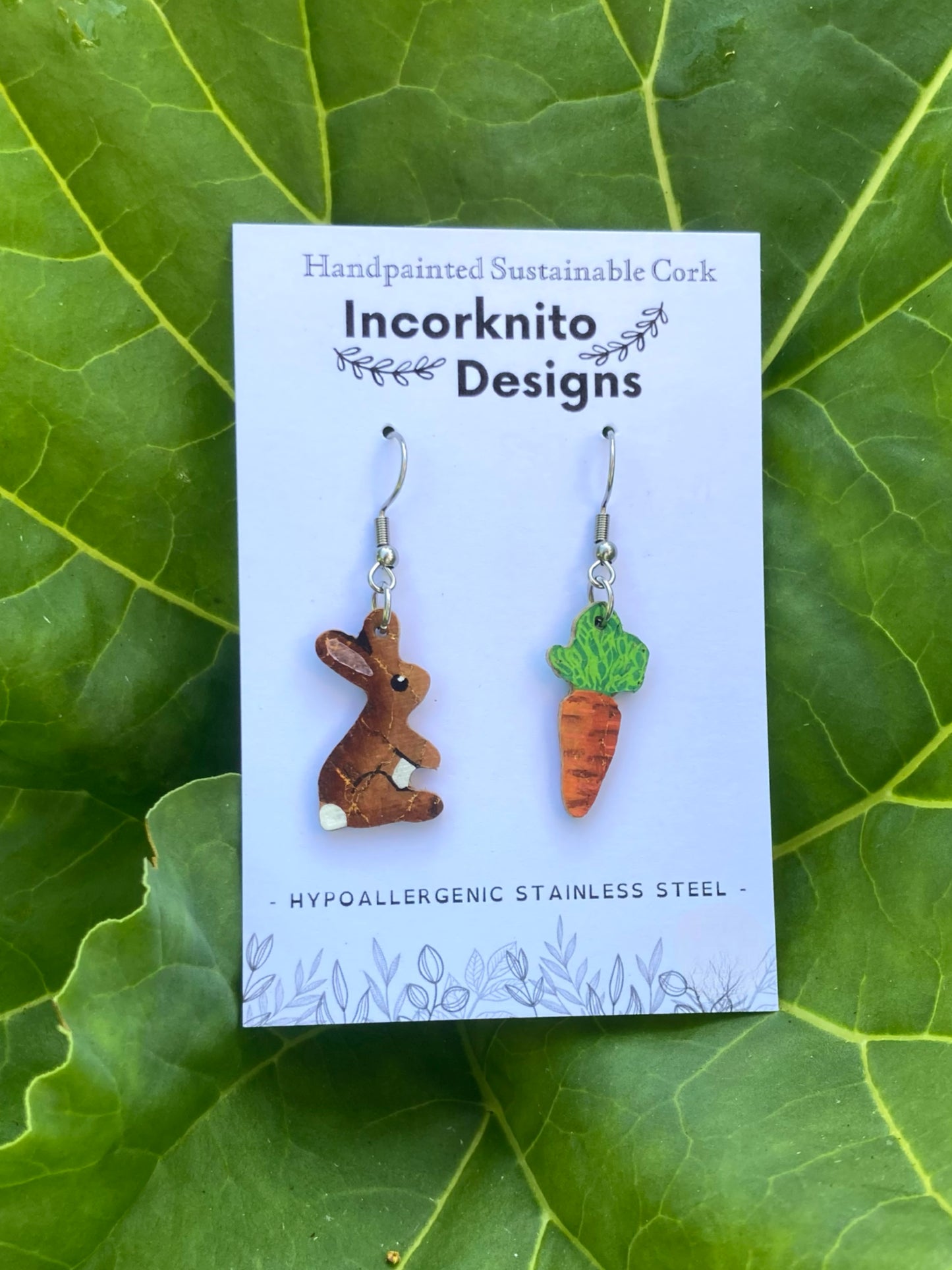 Rabbit and Carrot Earrings