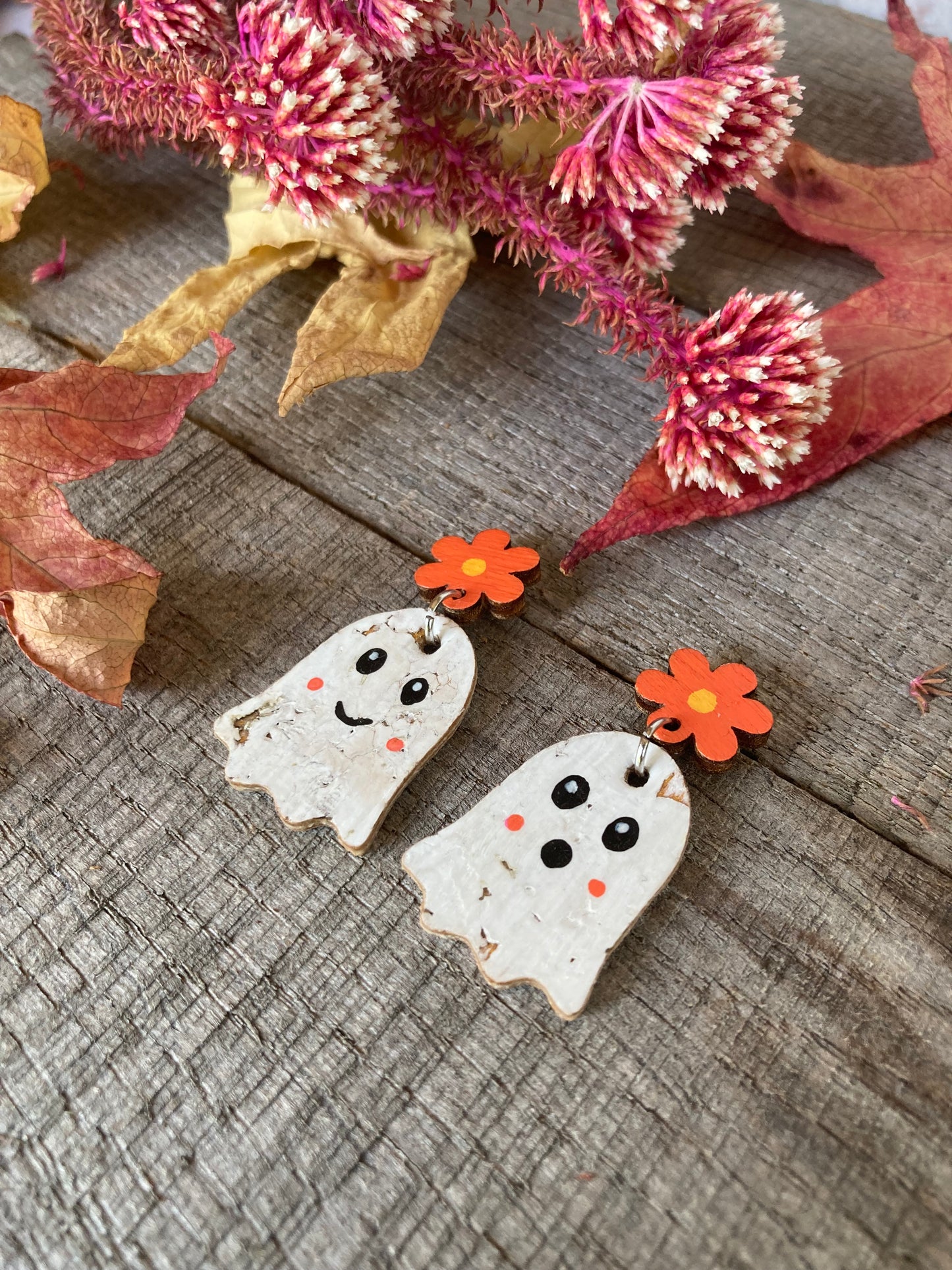 Ghost Flower Earrings