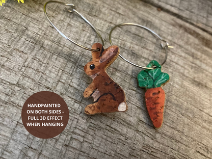 Rabbit and Carrot Earrings