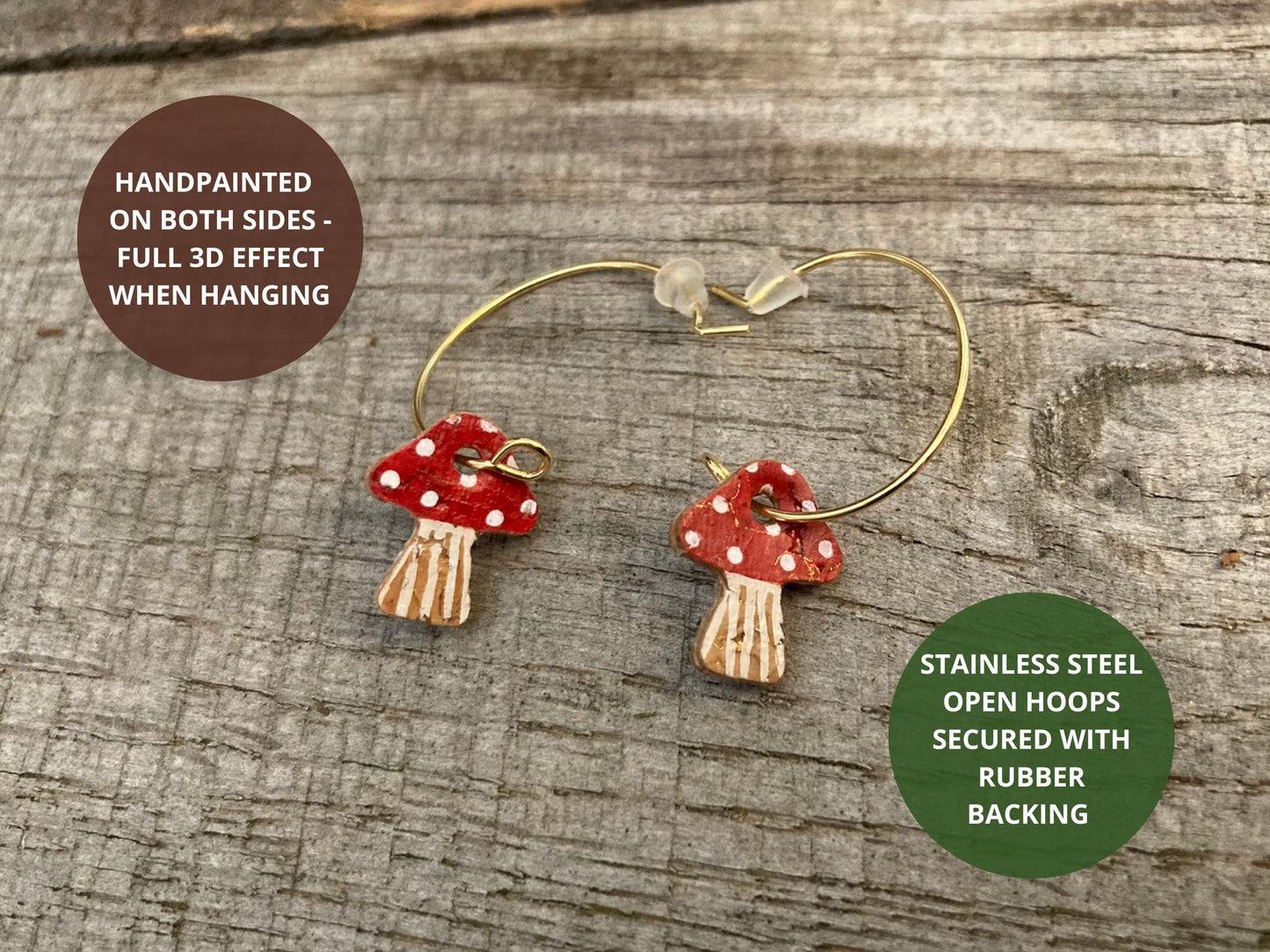 Red Toadstool Mini Hoops