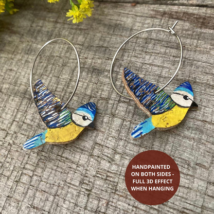 Blue Tit Earrings