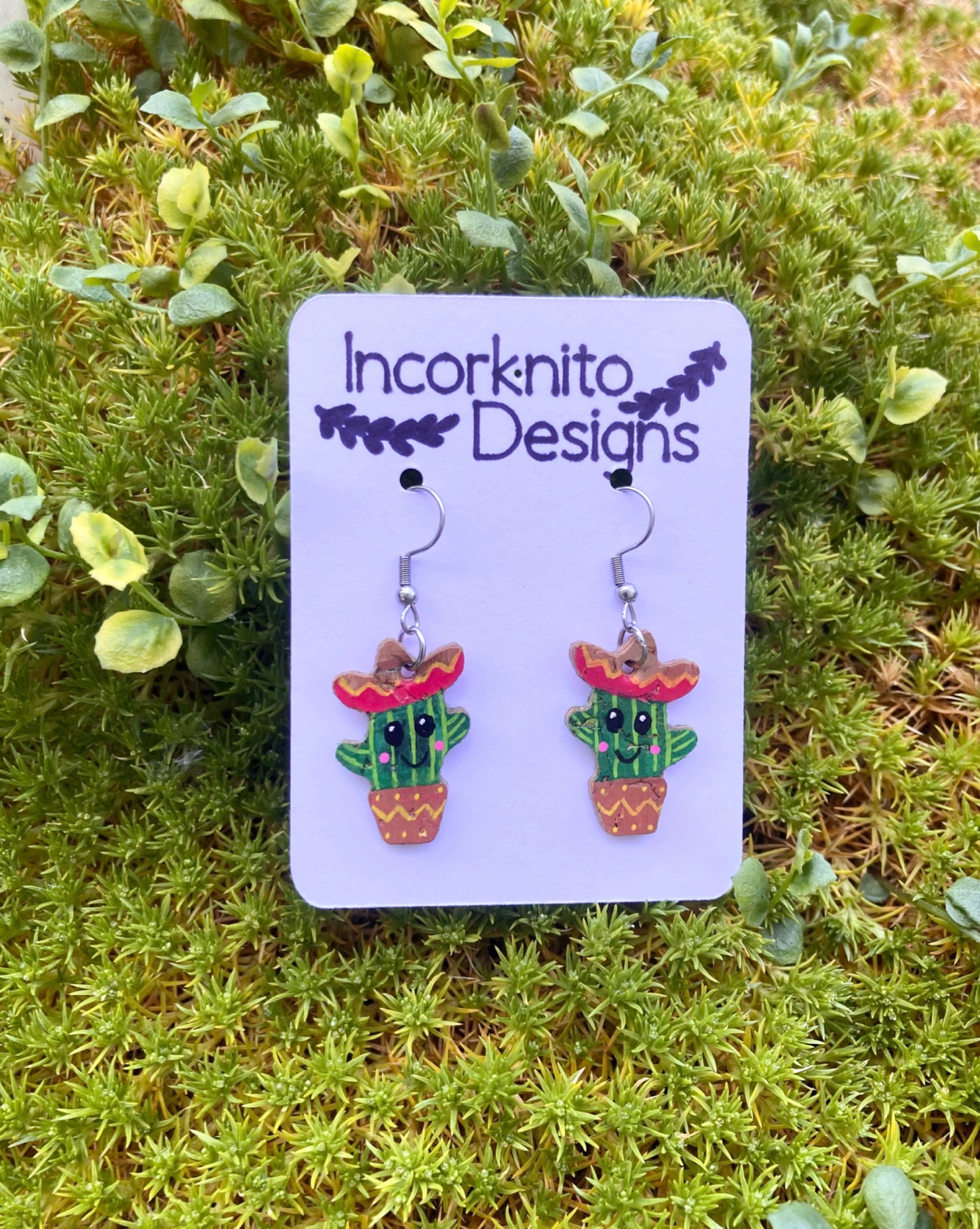 Smiley Mexican Cacti Earrings