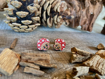 Smiley Toadstool Stud Earrings