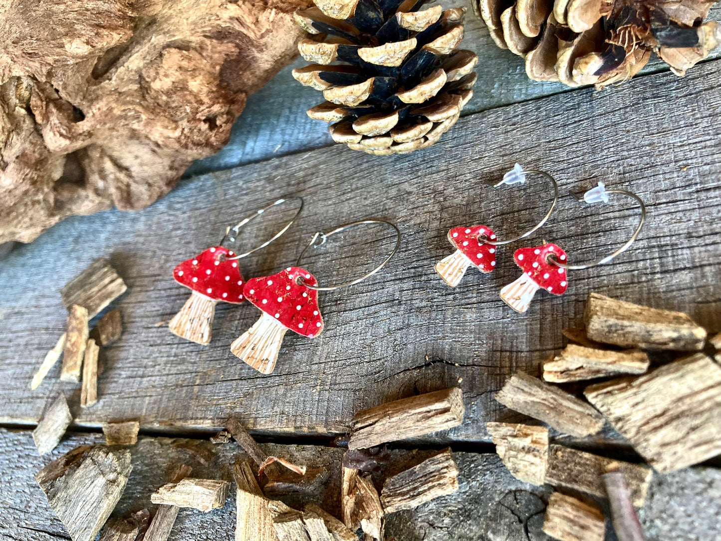 Red Toadstool Mini Hoops