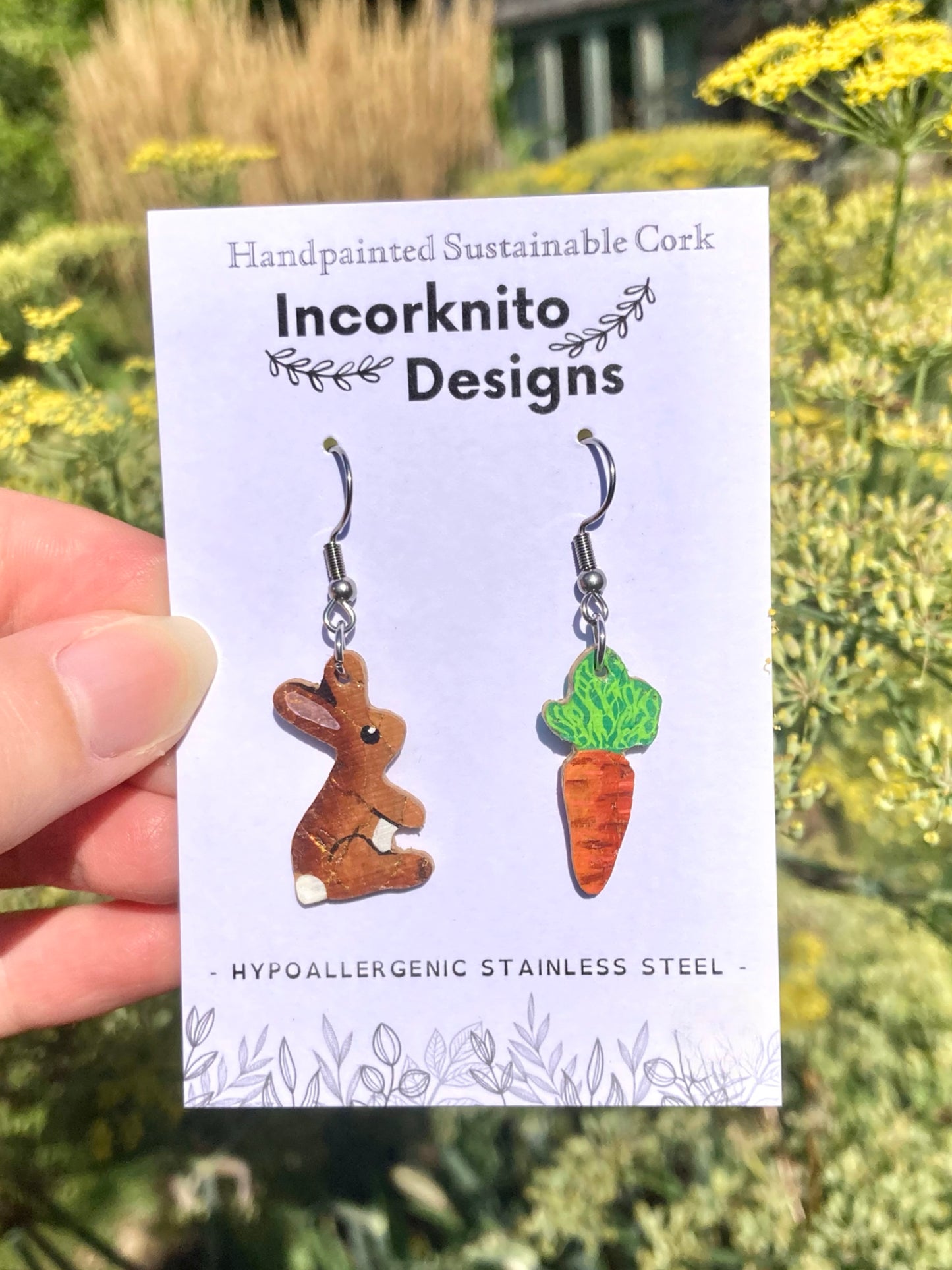 Rabbit and Carrot Earrings