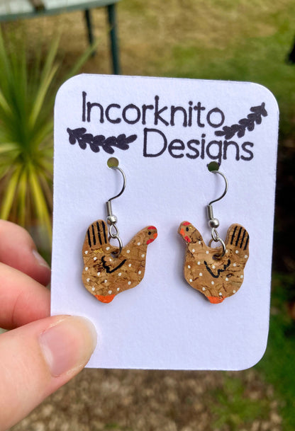 Natural Chicken Earrings