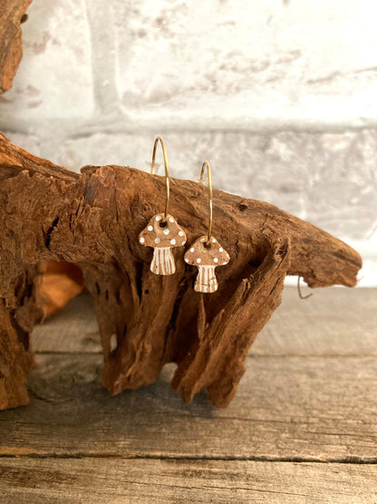 Natural Toadstool Mini Hoops