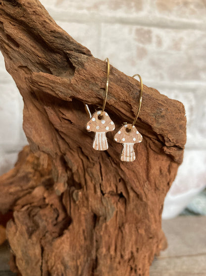 Natural Toadstool Mini Hoops