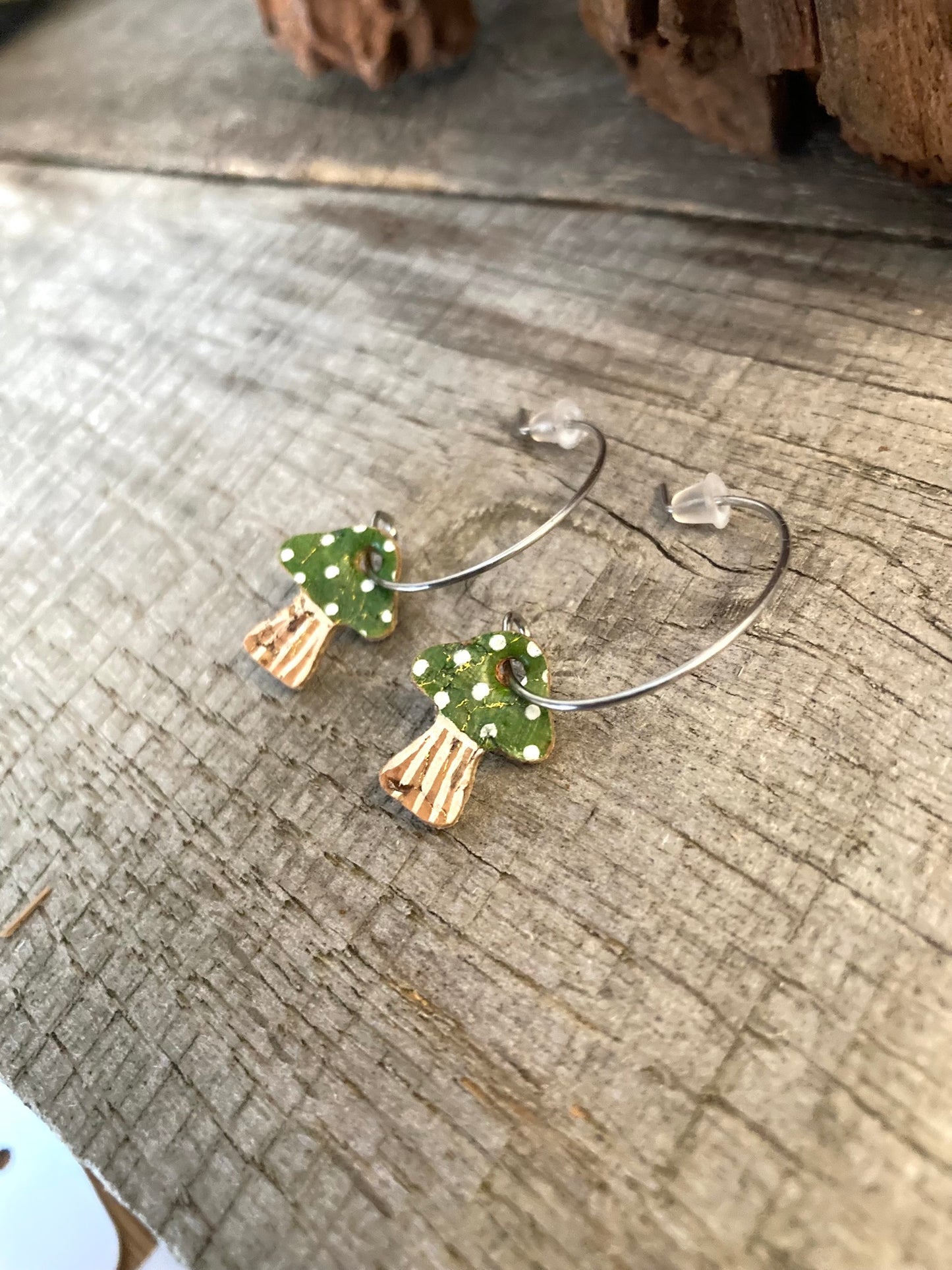 Green Toadstool Mini Hoops