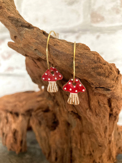 Red Toadstool Mini Hoops