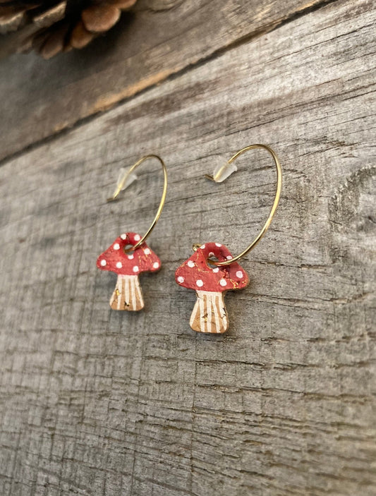 Red Toadstool Mini Hoops