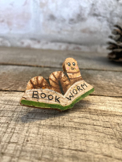 Natural Bookworm - Green, Brown & Orange