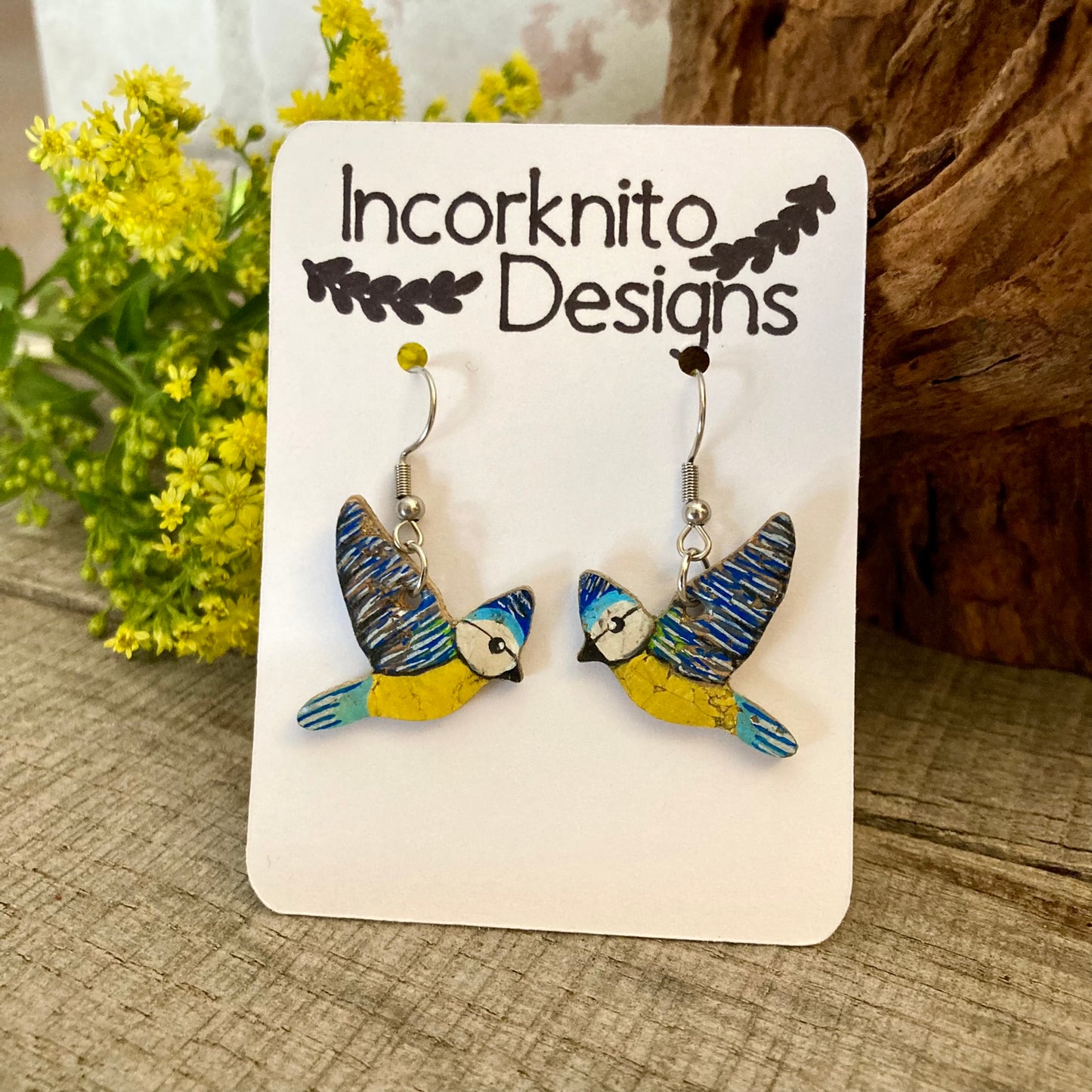 Blue Tit Earrings