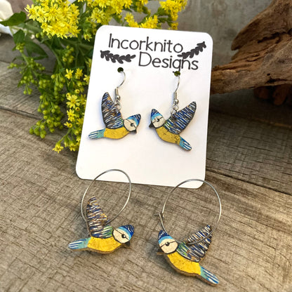 Blue Tit Earrings