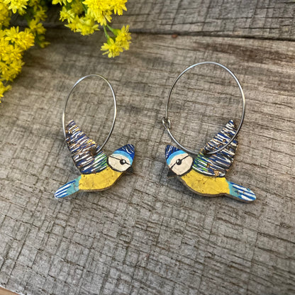 Blue Tit Earrings