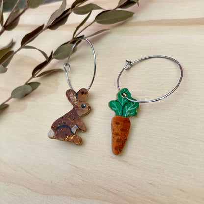 Rabbit and Carrot Earrings