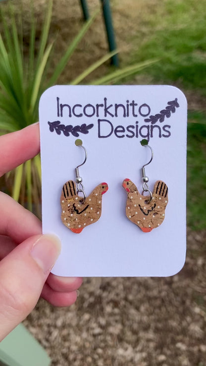 Natural Chicken Earrings